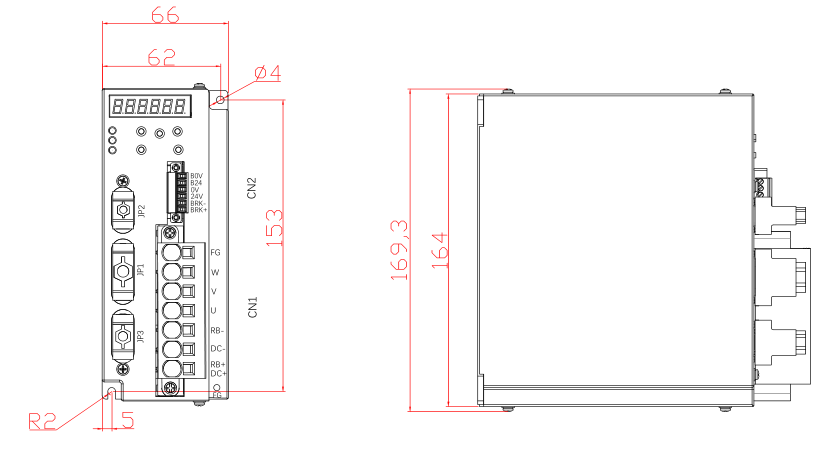 JGDSD 200W 24V DC 普军级伺服驱动器