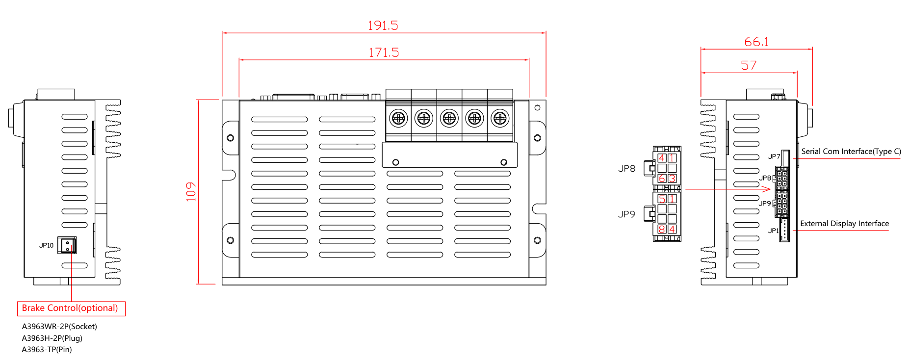 JGDSD 3kW 48V DC 普军级伺服驱动器