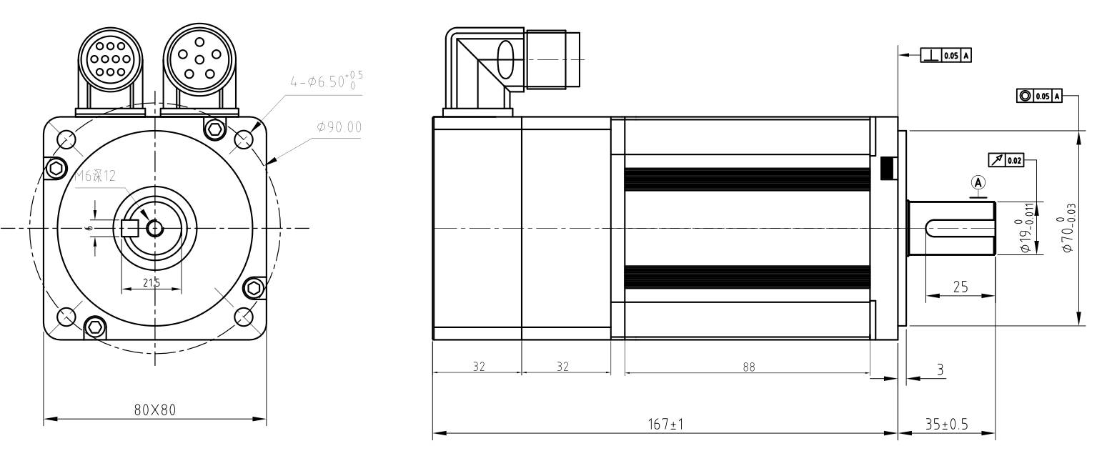 JGSM 80mm 1kW 普军级伺服电机