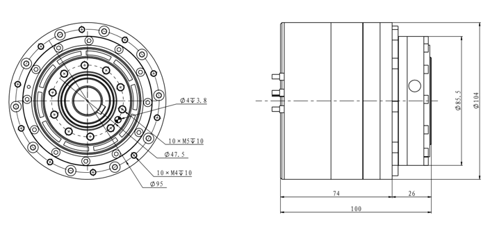 Cycloidal Pinwheel Joint Motor 50 · 660W