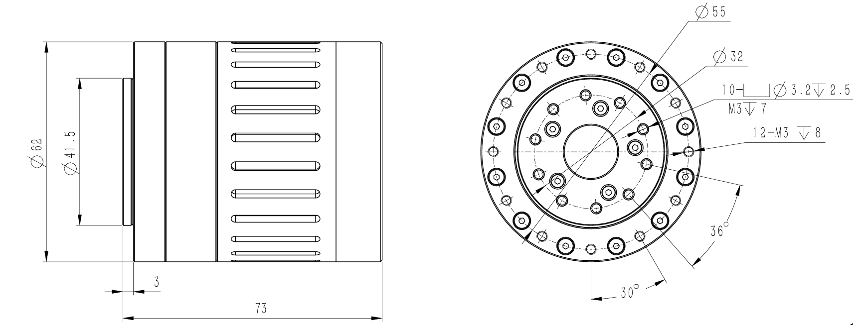 摆线针轮关节模组 60