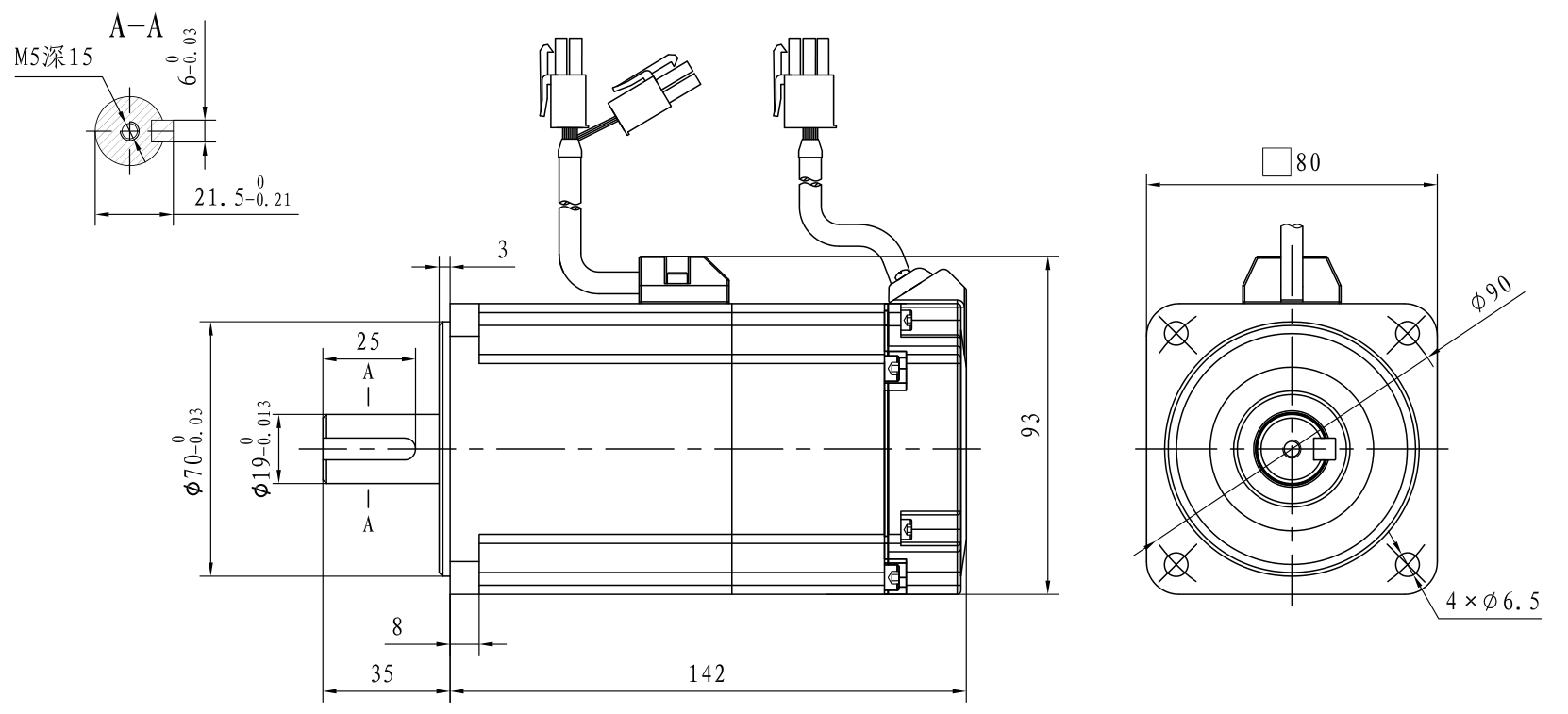 M2 80mm 750W 工业伺服电机
